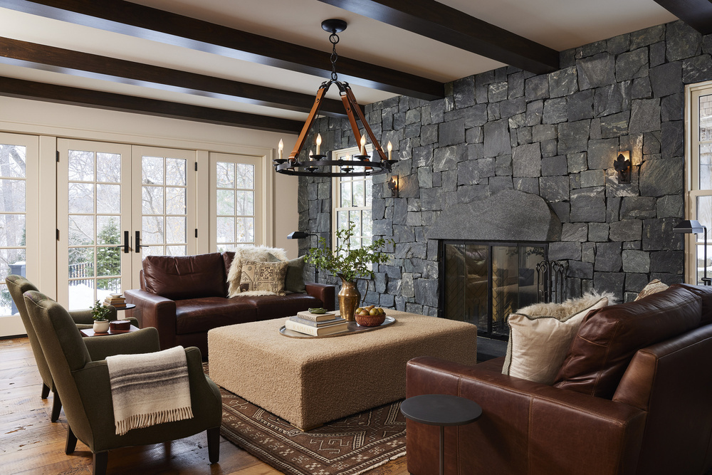 Stone paneled home remodel in Twin Cities by MA Peterson
