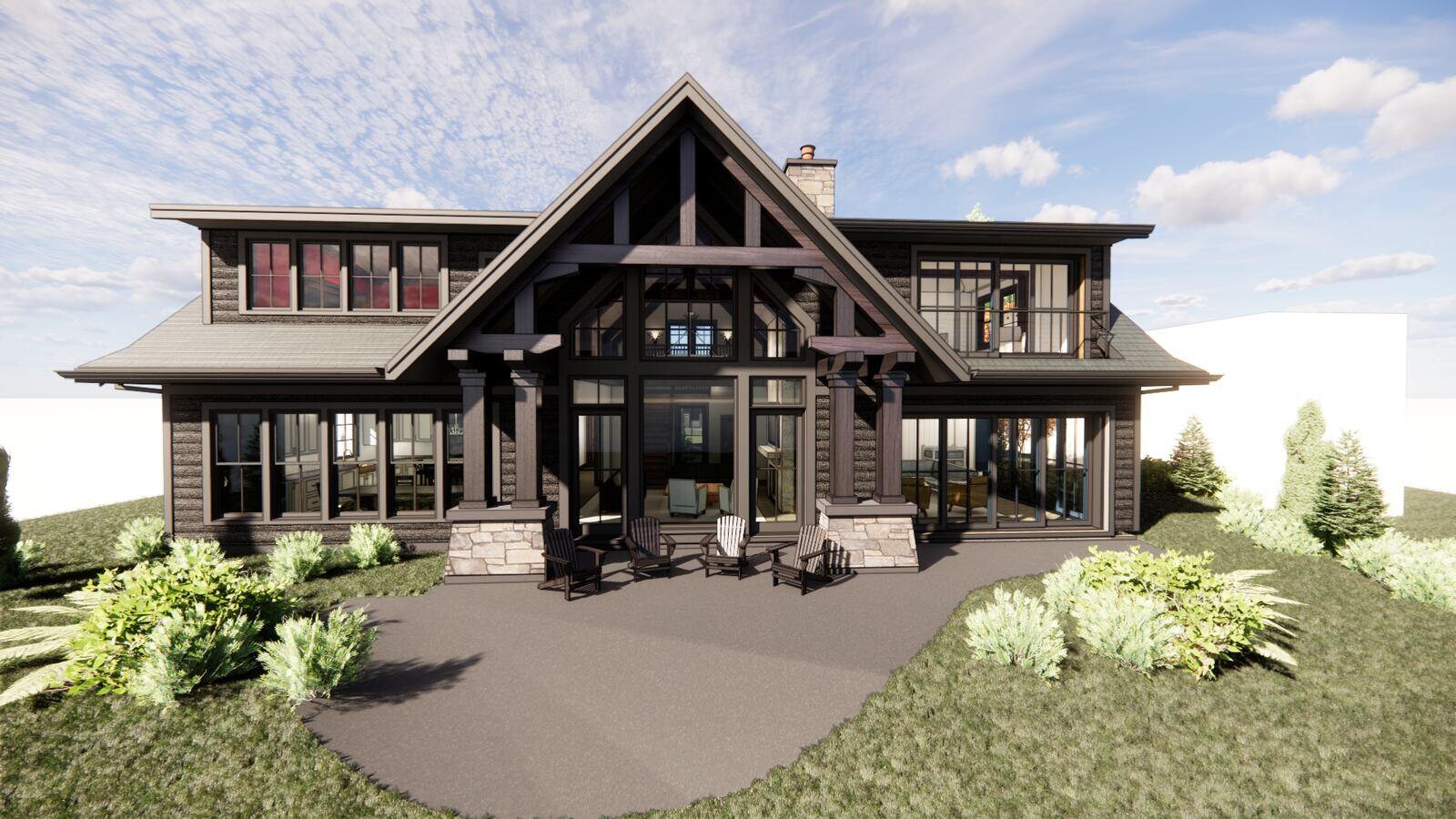 Front elevation of a new home design by MA Peterson in Twin Cities