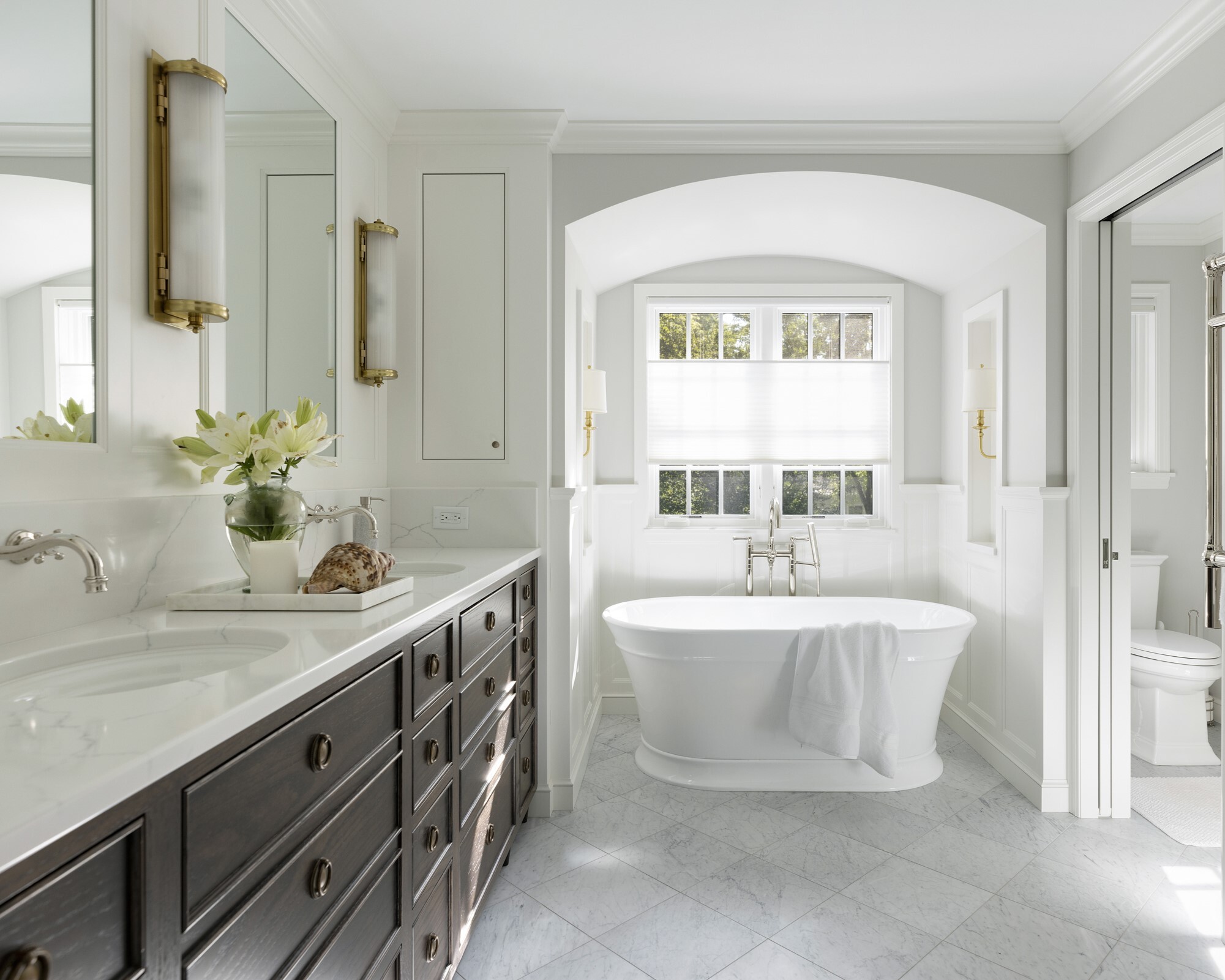 before and after remodel primary suite bathroom Minnesota remodel