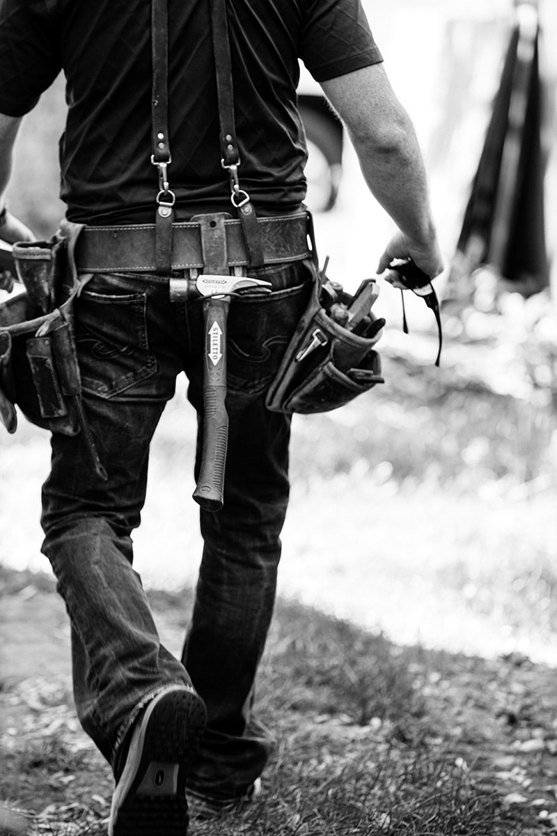 worker with tool belt
